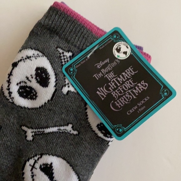2 and pack NWT 2pack DISNEY Nightmare Before Christmas socks - Picture 2 of 4